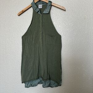 Very‎ Gotha Italia Sleeveless Green Collared Shirt Sweater Mixed Size Small (3)